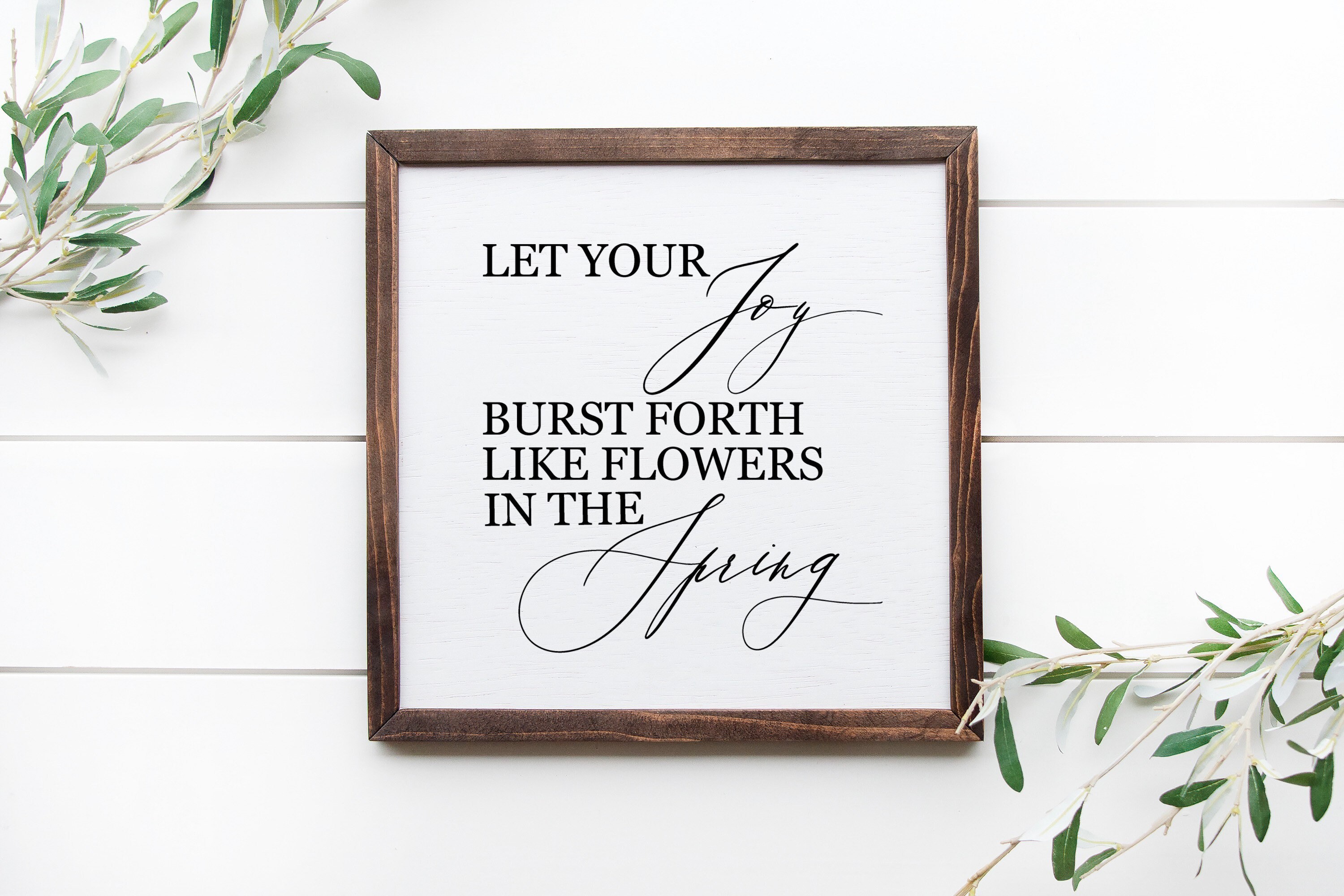 Let Your Joy Burst Forth Like Flowers in the Spring 12 X 12 - Etsy UK