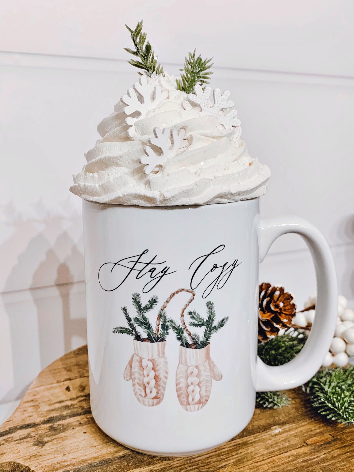 Stay Cozy 15 Oz. Coffee Mug Winter Mug Holiday Mug Winter Etsy UK