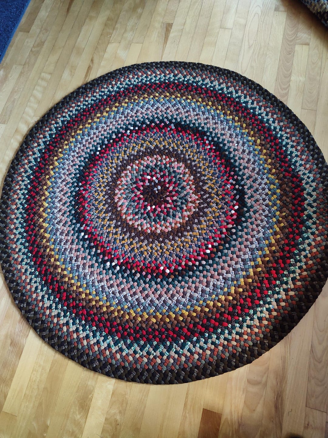 Reversible Printed Rug 100% Wool Reversible Round Rug - Etsy