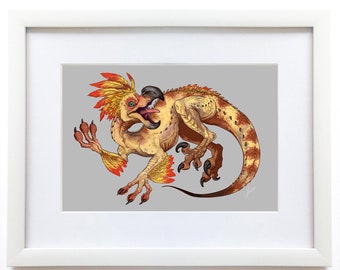 Monster Hunter KULU YA KU Art Print Poster Fanart