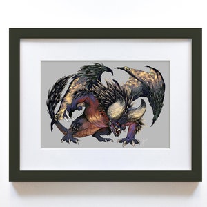 Monster Hunter NERGIGANTE Art Print Poster Fanart