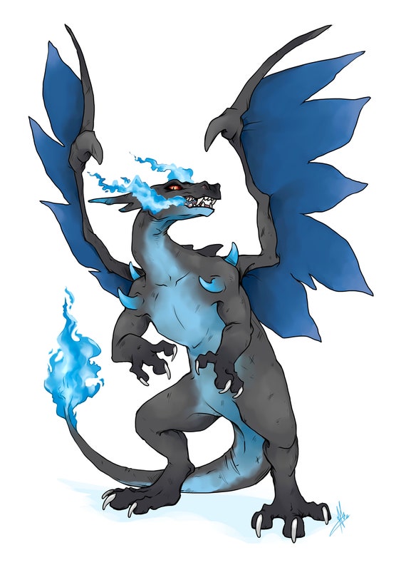 Mega Charizard X by CalicoNeko90 -- Fur Affinity [dot] net