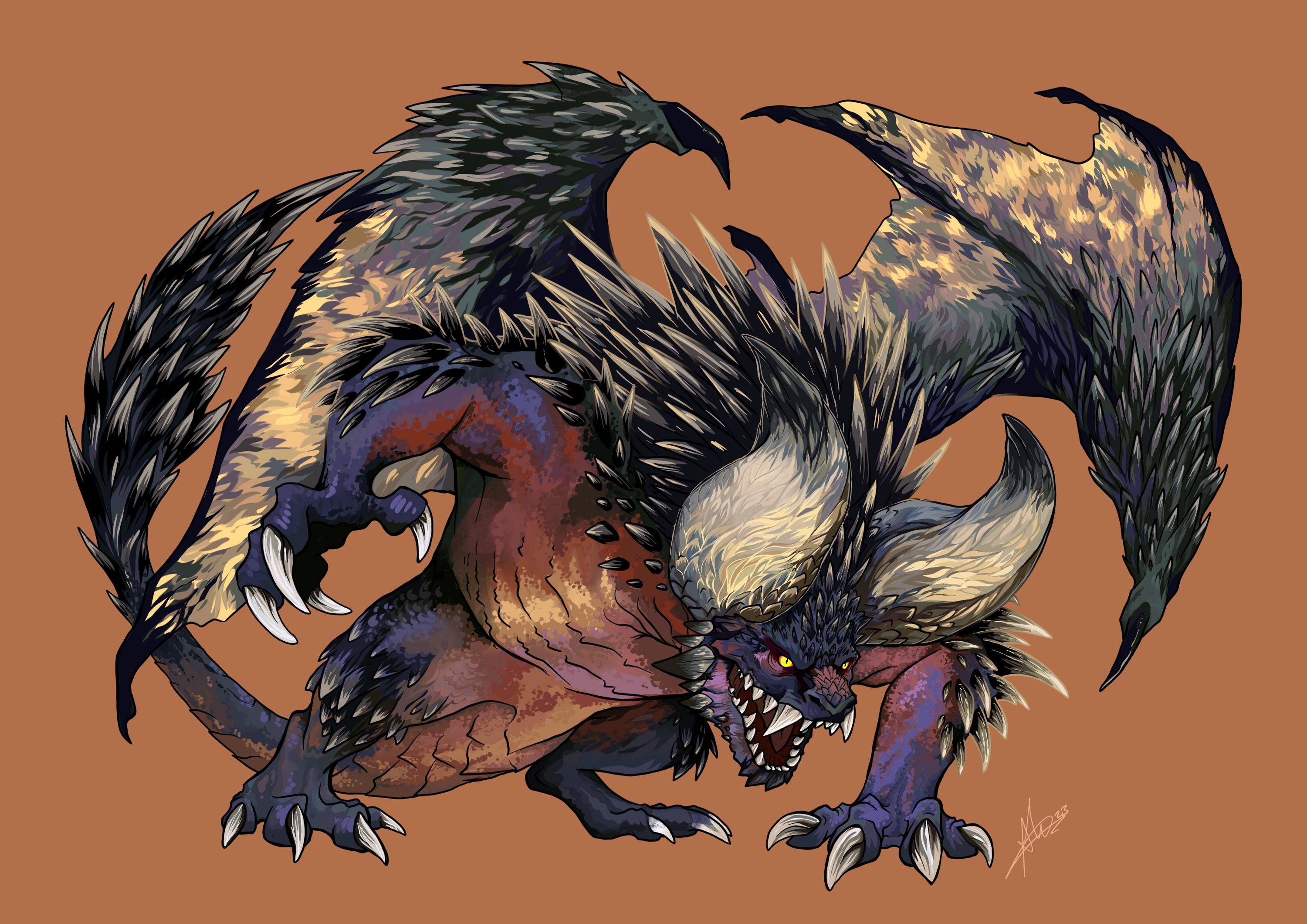 モンスターハンター ネルギガンテ アートプリント ポスター ファン