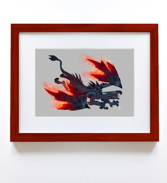 モンスターハンター風VALSTRAXアートプリント - Etsy 日本