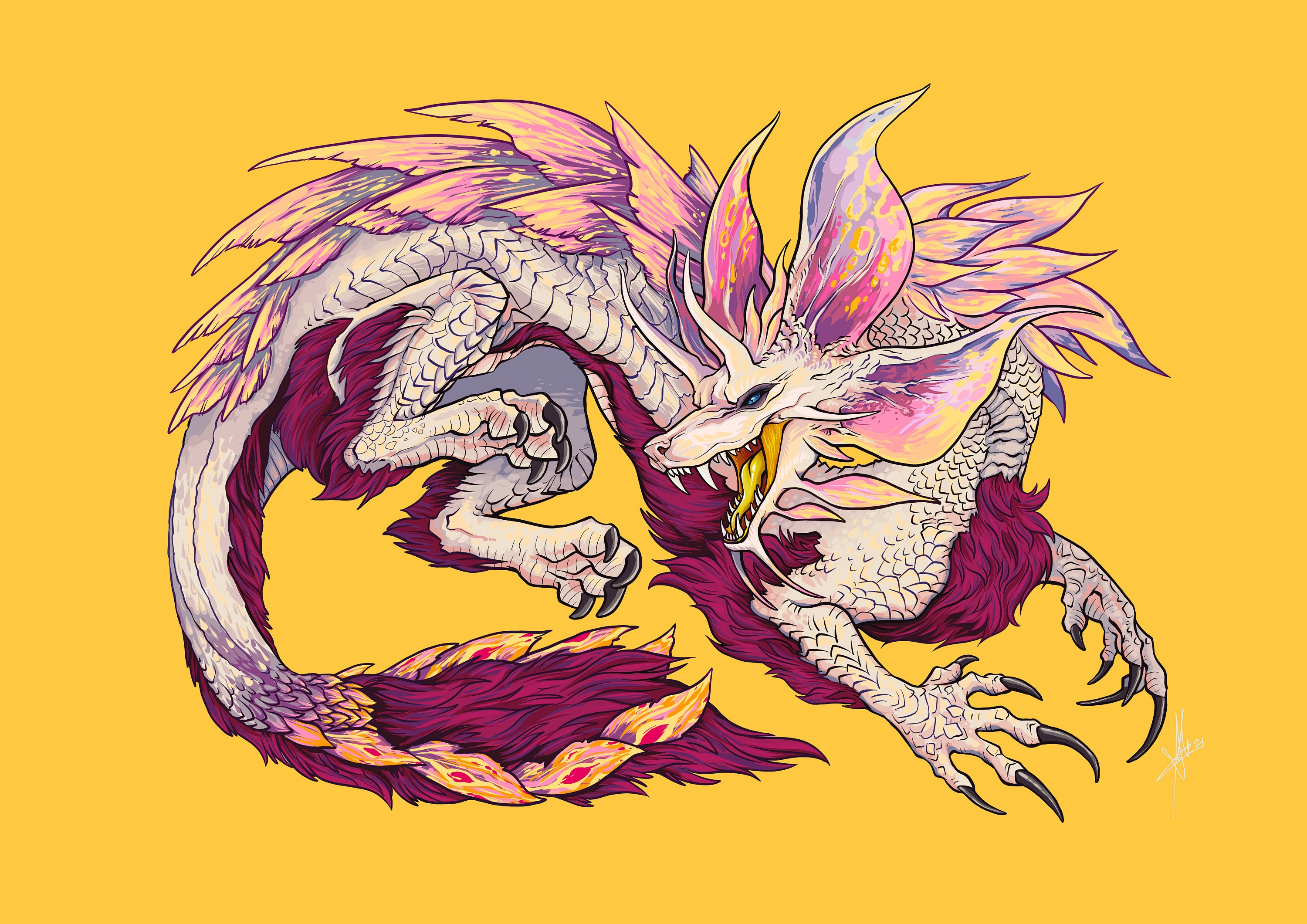 Monster Hunter MIZUTSUNE Art Print Poster Fanart - Etsy