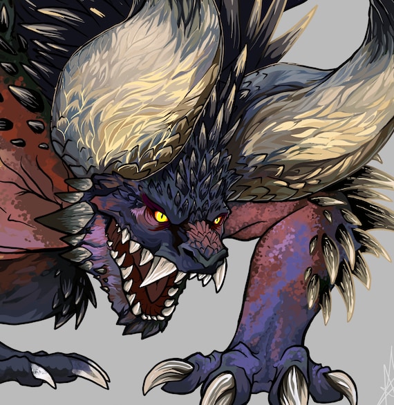 モンスターハンター ネルギガンテ アートプリント ポスター ファン