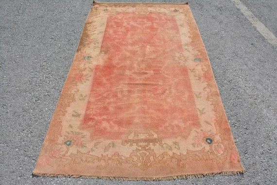 ベージュのホームデコレーションラグ、ヴィンテージラグ、トルコラグ