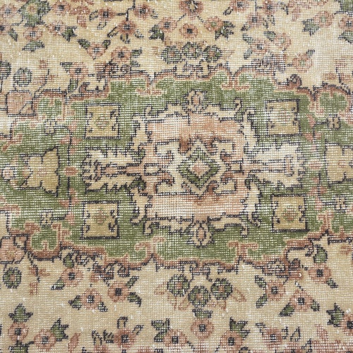 Vintage Rug, Area shops Carpet, Turkish Rug, Oushak Carpet, 48x84 inches Beige Rug, Outdoor Rug, Bedroom Rugs, Decorative Indoor Carpet, 12293