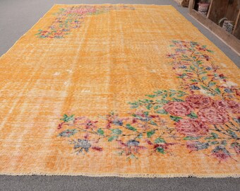 ヴィンテージラグ、トルコラグ、6x10インチの大型ラグ、アンティーク