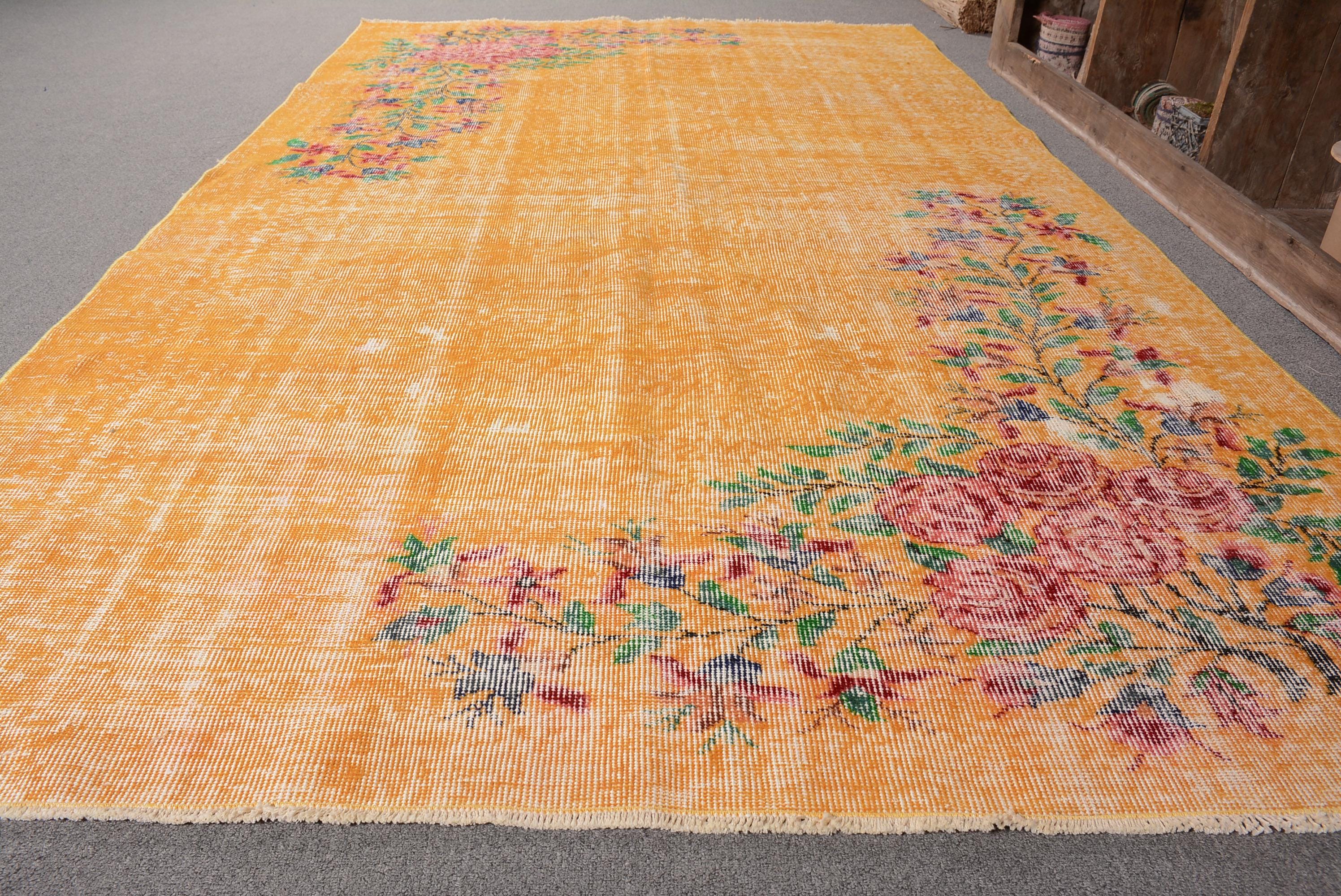 トルコ　ヴィンテージラグ　⭐︎値下げ不可 ヴィンテージラグ、トルコラグ、6x10インチの大型ラグ、アンティーク