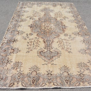 5.8x9.3 ft Large Rugs, Anatolian Rug, Rugs For Dining Room, Vintage Rug, Beige Bedroom Rugs, Turkish Rug, Large Vintage Rug