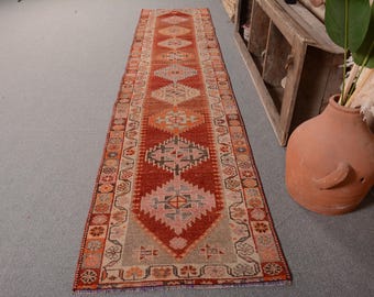 ヴィンテージ トルコ ランナー ラグ 87 x 274 cm 3 x 9 フィート