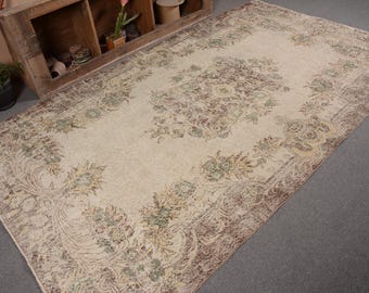 ヴィンテージ トルコラグ　ベージュ ヴィンテージ トルコラグ ベージュ 超大判 特大 トルコヴィンテージ