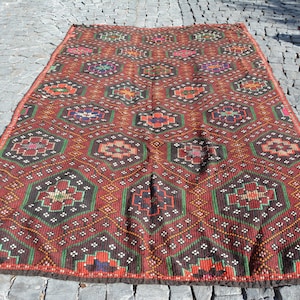 Turkish Kilim, Handmade Rug 200x322cm, 7x11ft