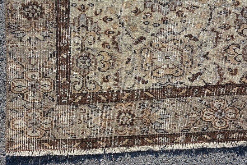 Oriental Rug Large Rug Code 8049 Antique Rug 5.1x8.7 ft Oushak Rug Organic Rug Vintage Rug Turkish Rug Living Room Rug Salon Rug