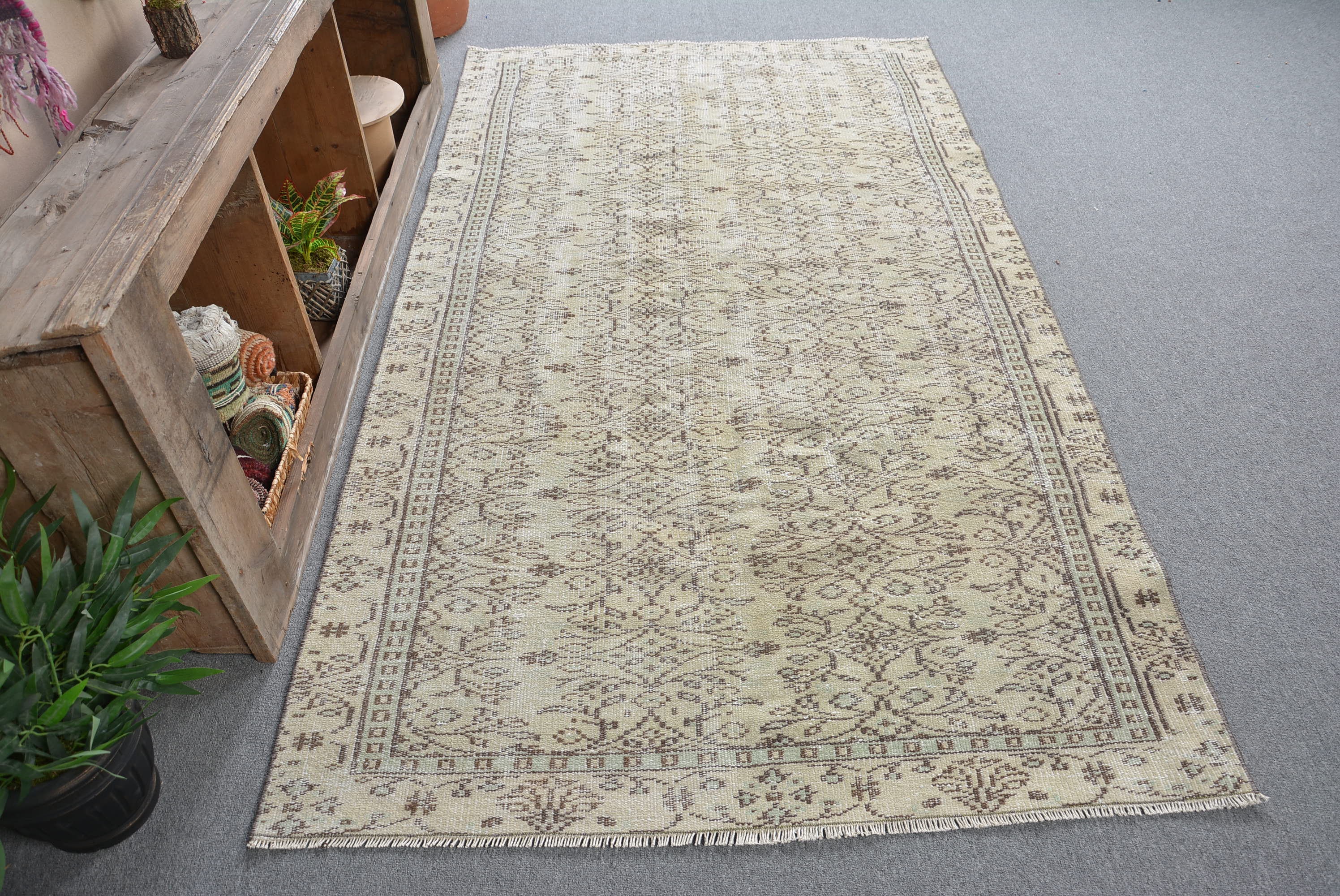 4.3x7.9フィートのエリアラグ、ヴィンテージラグ、トルコラグ