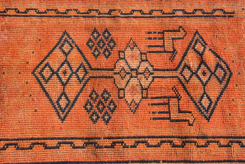 Turkish Rug Organic Rug Herki Rug 2.7x12.1 ft Hallway Rug Antique Rug Oriental Rug Code 8674 Vintage Rug Runner Rug Kitchen Rug