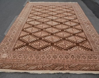 140.5×225\"Sugar plum”ViNTAGE TURKiSH RUG Mid 20th Century Modern Industrial Vintage Burgundy Turkish