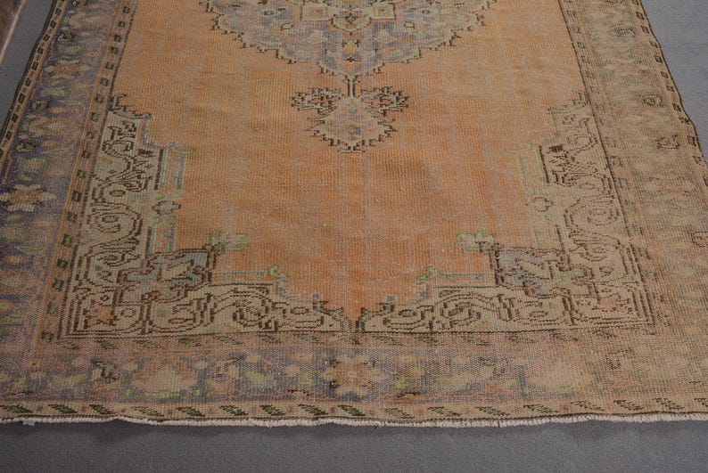 Vintage Rug, Turkish Rug, 7x10 Large Rugs, Oushak Rugs, Rugs for Salon