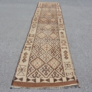 Antique Carpet Vintage Rug Turkish Rug 6970 Runner Rug 33x117 inches Beige Rug Outdoor Hallway Rug Anatolian Stair Carpet Antique Carpet Vintage Rug Turkish Rug 6970 Runner Rug 33x117 inches Beige Rug Outdoor Hallway Rug Anatolian Stair Carpet