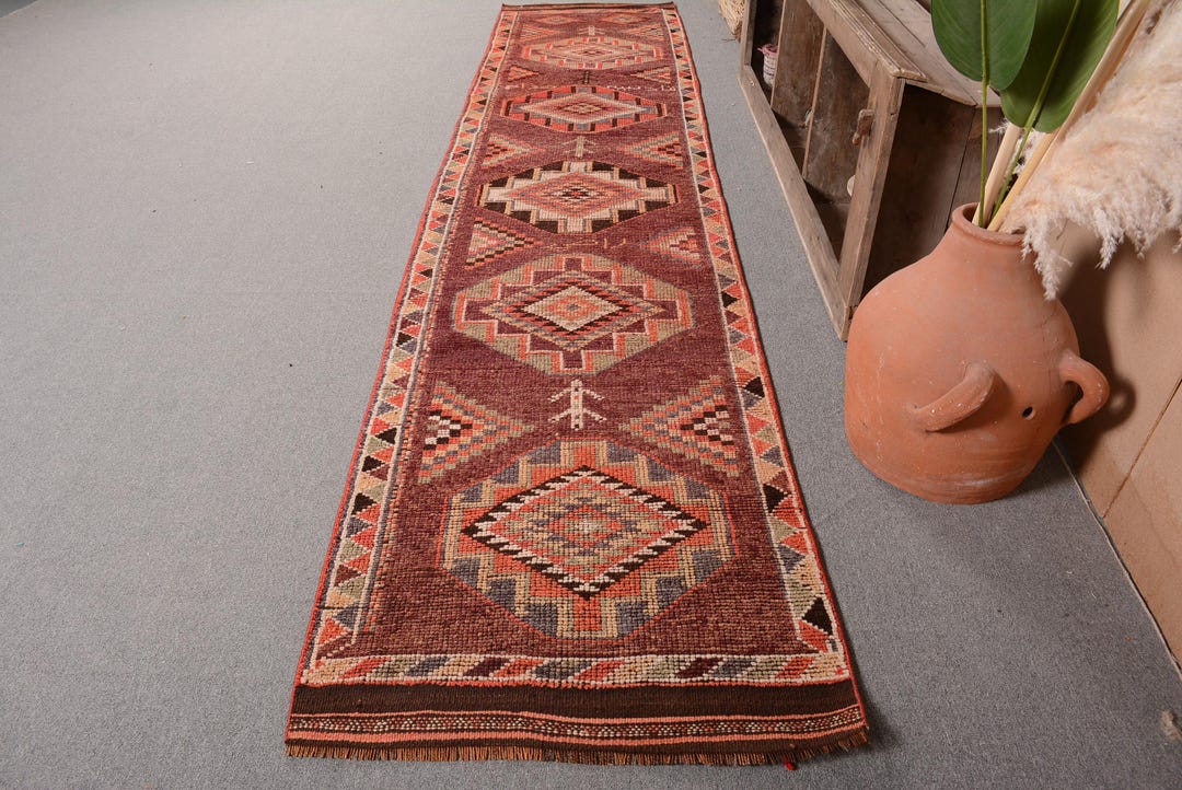 ヴィンテージラグ、3x13ランナーラグ、トルコラグ、ヘルキラグ