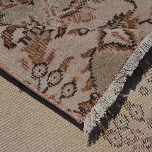 Turkish Area Rug, Salon Rug, 3.9x8.5 ft, Vintage Rug, Handmade Rug, Oushak Rug, Decor shops Rug, Organic Rug, Antique Rug, Wool Rug, Code 6404