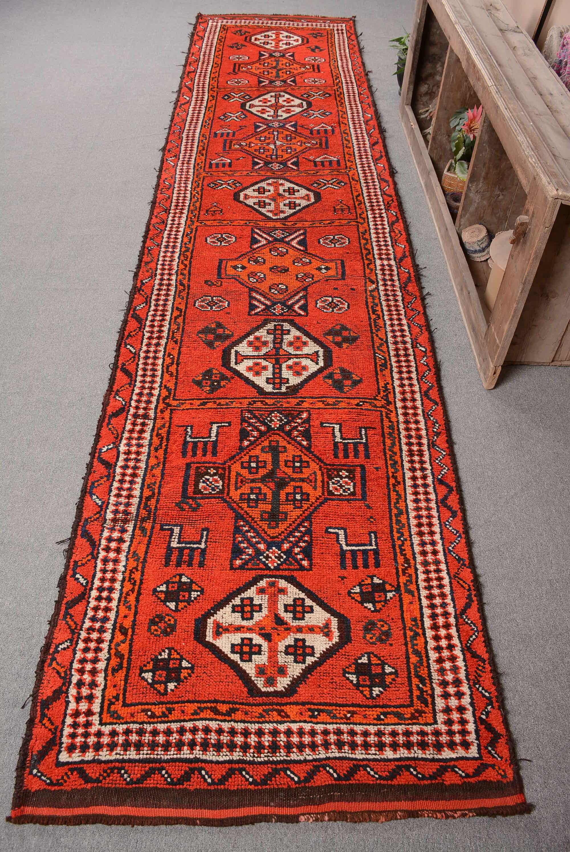 shooting star Herki Rug ヴィンテージラグ　トルコラグ Vintage Rug, 3x14 Runner Rugs, Turkish Rug, Herki Rug, Anatolian