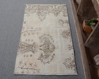 ヴィンテージラグ　スモールラグ　トルコラグ ヴィンテージラグ、トルコラグ、2x5 小型ラグ、ウシャクラグ