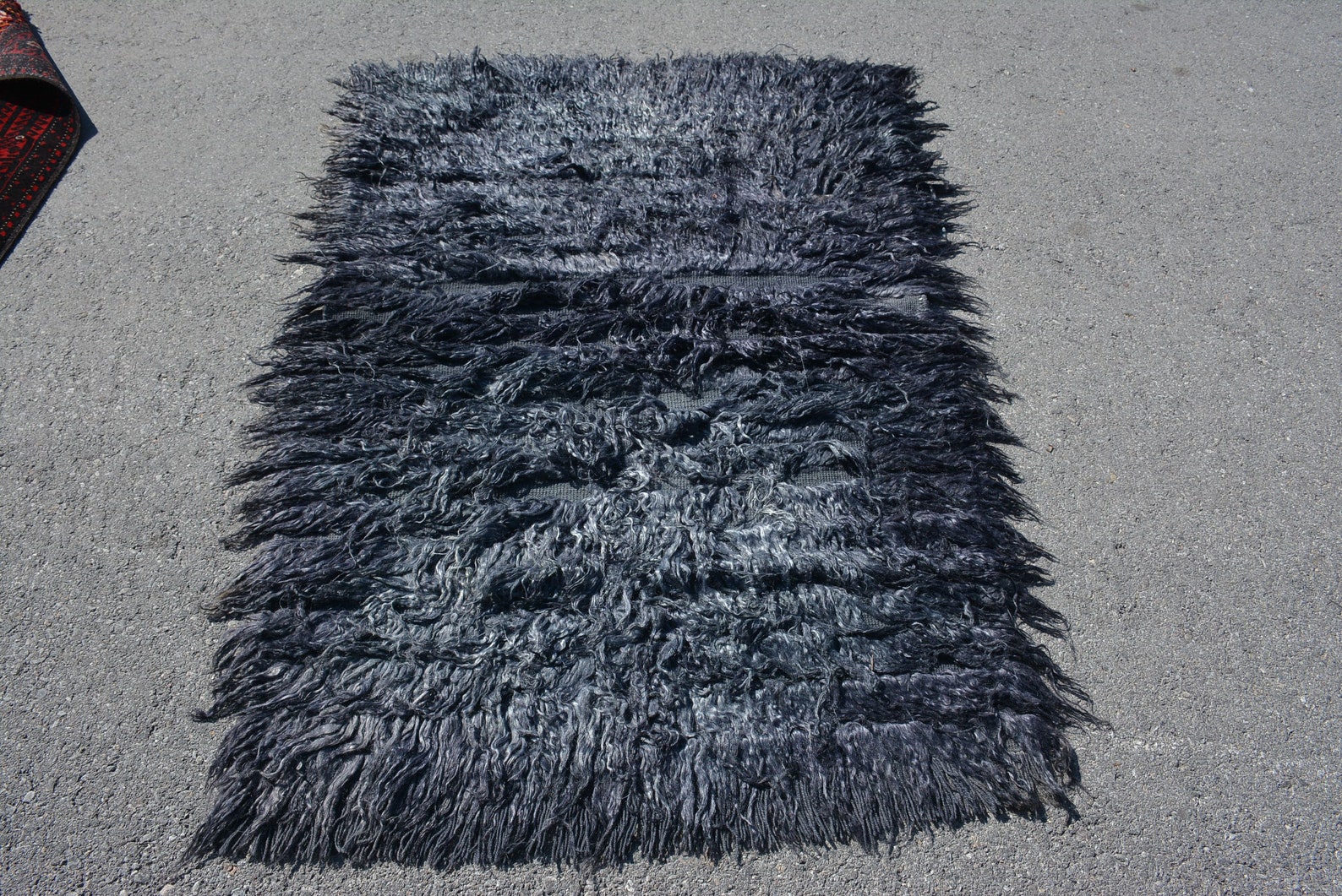 Long Hair Rug Turkish Rug 3.3x5.2 ft Oushak Rug Tulu Rug Etsy