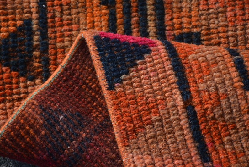 Turkish Rug Organic Rug Herki Rug 2.7x12.1 ft Hallway Rug Antique Rug Oriental Rug Code 8674 Vintage Rug Runner Rug Kitchen Rug