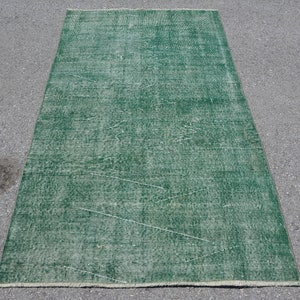 Vintage Rug, Green Home Decor  Rug, 3.7x6.7 ft Area Rugs, Rugs For Floor, Anatolian Rug, Vintage Decor, Turkish Rug, Organic Living Room Rug