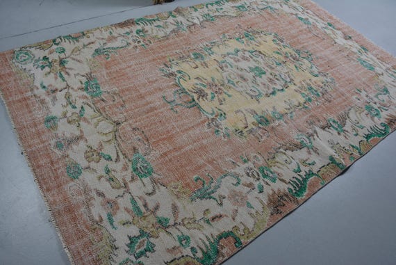 248×133 トルコ・アナトリア地方の水彩のようなヴィンテージラグ 248×133 トルコ・アナトリア地方の水彩のようなヴィンテージラグ