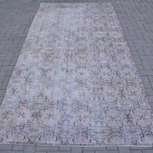 Vintage Rug, Turkish Runner Rug, Home Decor Carpet, 5x10ft Beige Rug, Wool Hallway Carpet, Handwoven Entryway Rugs