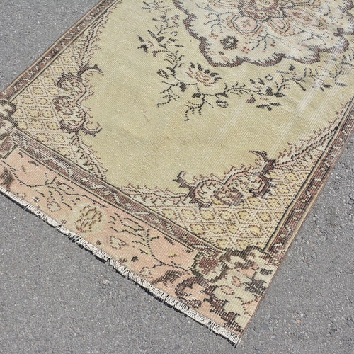 Area Rug, Turkish Rug, 4x8.5 ft, Oushak Rug, shops Muted Rug, Organic Rug, Antique Rug,Decor Rug, Handmade Rug, Vintage Rug,Oriental Rug,Code 7452