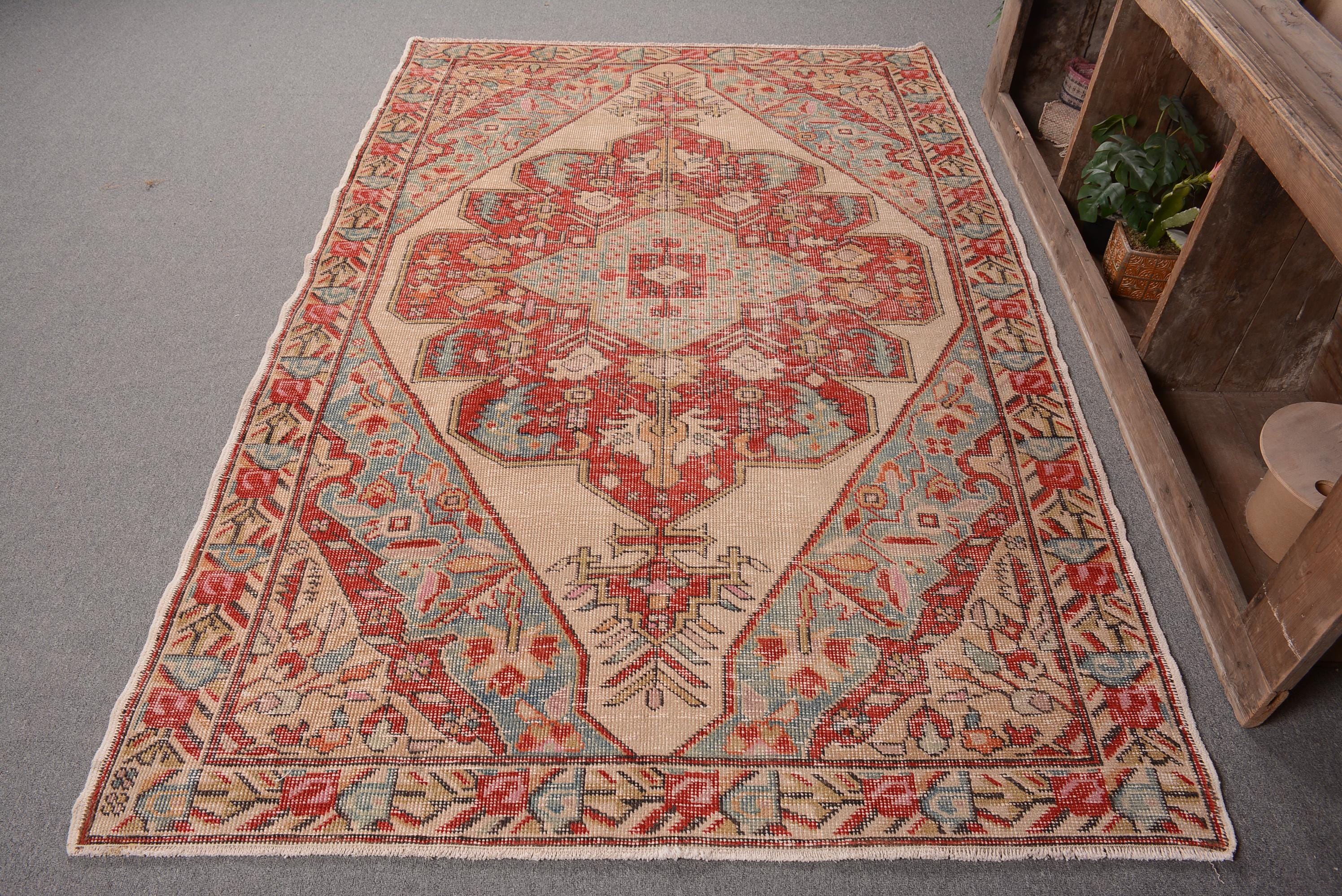 アヴァノス56×216 オレンジ　ブルーグレー　超ロング　トルコヴィンテージラグ Avanos rug - Etsy 日本