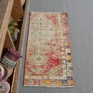 1.6x3.2 ft Small Rug, Vintage Rug, Turkish Rug, Faded Oushak Rugs, Rugs For Bedroom, Beige Bedroom Rugs, Turkish Rug Small,  13574