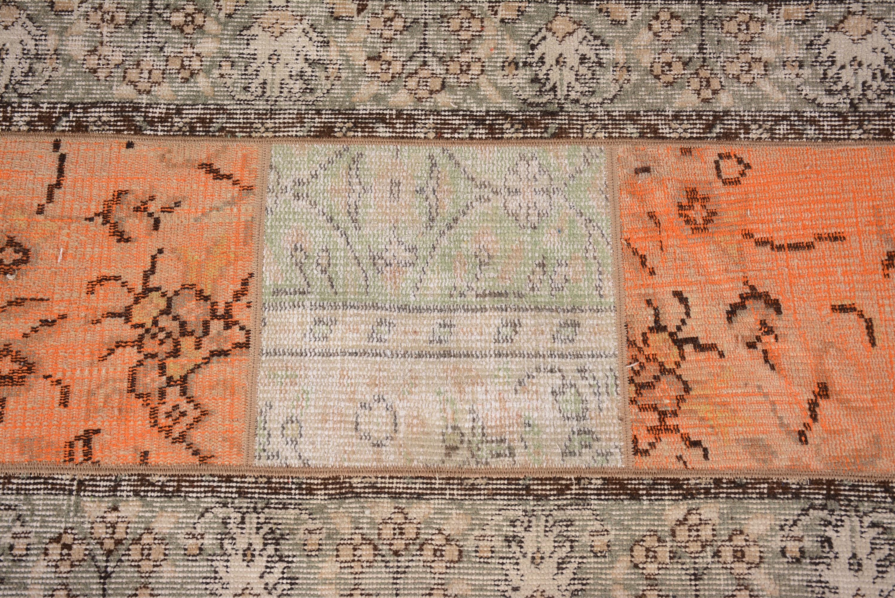 トルコラグ、ヴィンテージラグ、2x8 ランナーラグ、パッチワークラグ