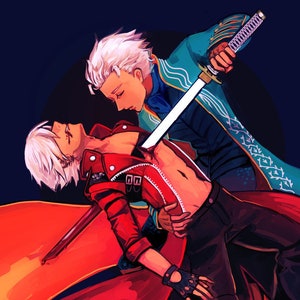 Dante and Vergil - DMC3 Devil May Cry 3 - 11&quot;x17&quot; Poster