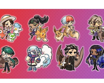 Pokemon Scarlet Violet Juliana Protagonist Nemona Arven Penny Rika Larry Grusha Geeta 2.5" Charms Hassel