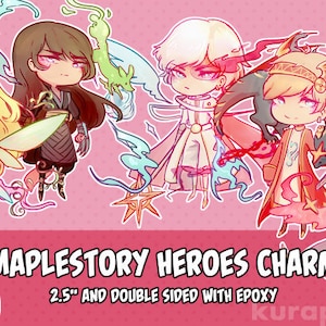 Maplestory Heroes Character Keychain Charm Phantom Evan Shade Aran Luminous Mercedes