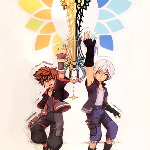 Kingdom Hearts Soriku Sora Riku Keyblade 3pc Stand