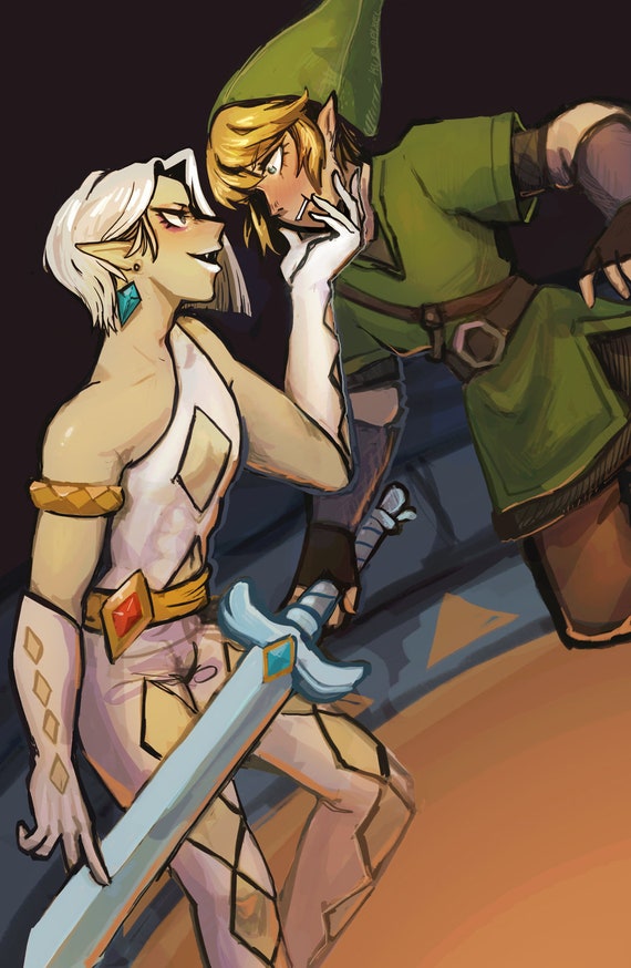 Ghirahim and Link Ghiralink Legend of Zelda Skyward Sword 11x17 Print - Etsy