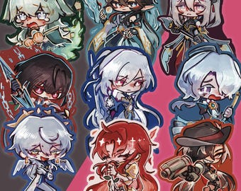 Honkai Star Rail Charms Key Chains  Vol 2 Huohuo Imbibitor Lunae Hanya Xueyi Misha Jingliu Argenti Boothill