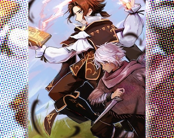 Impresión artística de Cyrus y Therion Octopath Traveler (21,5 x 28 cm)