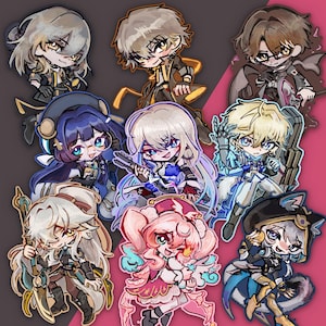 Honkai Star Rail Charms Key Chains Vol 8 - Stelle Caelus Trailblazer Hyacine Cipher Serval Pela Gepard Jing Yuan Welt