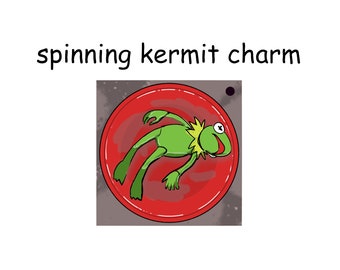 2.7" Spinning Kermit Charm