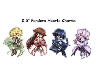 2.5" Pandora Hearts charms Oz Vessalius Alice Gilbert Nightray Gil Xerxes Break