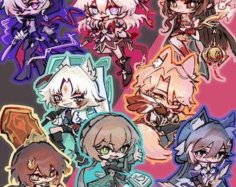 Honkai Star Rail Charms Key Chains  Vol 4 Yukong March 7th (Hunt) Qingque Yunli Lingsha Jiaoqiu Moze Feixiao