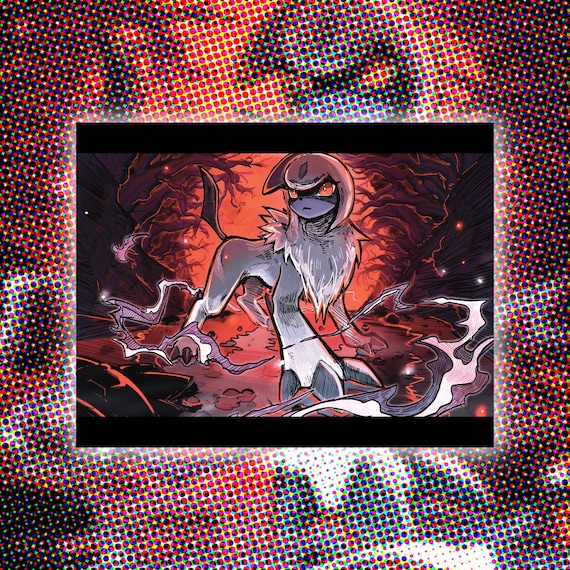 11"x8.5" - Pokemon Print Absol Artwork Fan Art Gift for Fans Room Decor