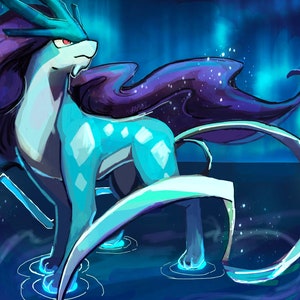 Entei Raikou Suicune glas in lood / Aangepaste holografische